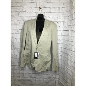 C-LAB NYC Men's Garment Dyed Stretch Cotton Blazer Jacket 46R Tan NWT